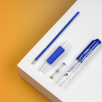 Combo 5/10/20 Bút bi Thiên Long TL-025  ngòi 0.8mm mực xanh đỏ đen có tấm đệm mềm giúp cầm êm tay và giảm trơn khi viết