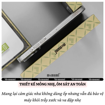 ốp lưng siêu mỏng 0.3mm trong suốt chống ố vàng cho iPhone 17 Pro Max / 17 Air / iP 17 Pro / 17 hiệu Memumi Slim Clear - Chống trầy xước, độ trong full HD, siêu mỏng ốp như không ốp - Hàng nhập khẩu