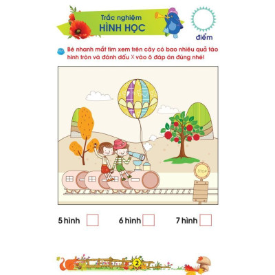 Sách - Bé Chuẩn Bị Vào Lớp 1 - Vở Bé Làm Toán Trắc Nghiệm - Dành Cho Bé Từ 5-6 Tuổi - Minh Thắng