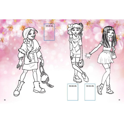 Sách - Dán Hình & Tô Màu Sticker Girl Fashion Nhà Thiết Kế Tài Ba - Tập 4 - Minh Thắng