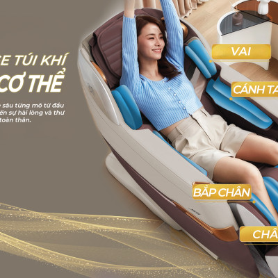 |MUA 1 TẶNG 1| Ghế Massage Toàn Thân S5 SuperChair + G RELAX EZ| 3 năm bảo hành chính hãng