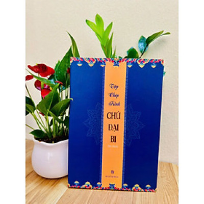 Sách - Tập chép Kinh Chú Đại Bi ( Bìa cứng - gáy lò xo, in chữ mờ) ( Tặng kèm 1 bút + 5 ruột bút)