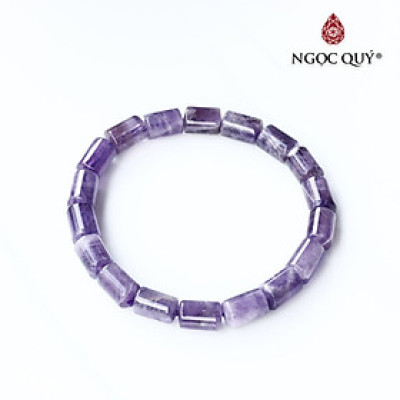 Vòng tay thạch anh tím đốt trụ - Ngọc Quý Gemstones