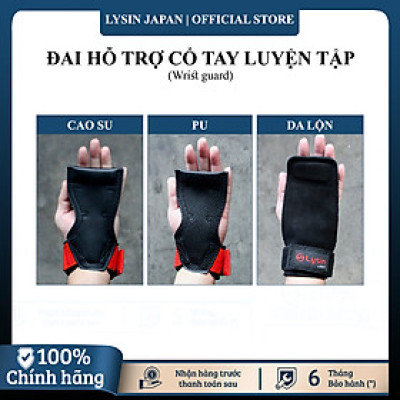Lysin - đai hỗ trợ bảo vệ cổ tay, lòng bàn tay chất liệu da lộn thoáng khí, chống trượt, găng tay tập gym dây kéo lưng lifting straps tập deadlift kéo xà nâng tạ