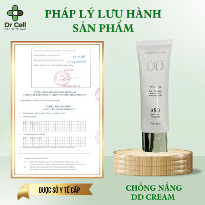 Kem Chống Nắng DD Cream DR CELL 50ml chống nắng bảo vệ da, dưỡng ẩm, nâng tone che khuyết điểm - Hàng Chính Hãng