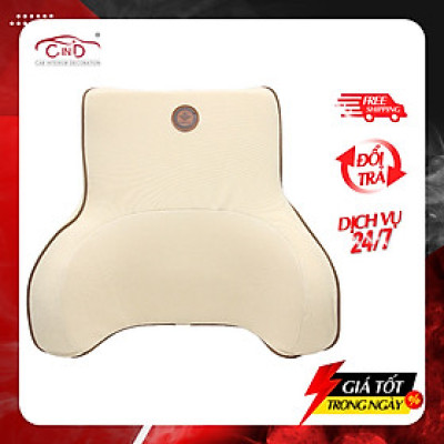 Tựa Lưng Ô Tô Cao Su Non Vải Nỉ CIND G002 Màu Kem