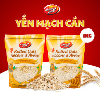 [COMBO 2 TÚI YẾN MẠCH VÀ TÚI TRÁI CÂY SẤY] Yến Mạch Xay, Cán, Ăn Liền 1kg Dan-D Pak