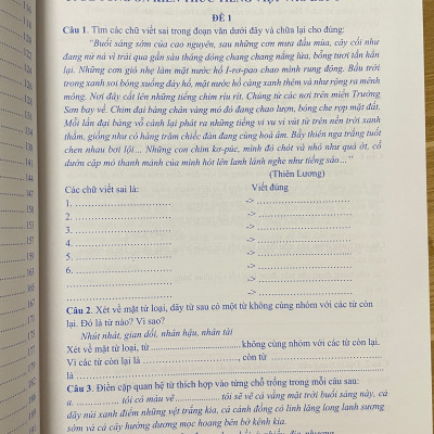Sách 30 Đề tổng ôn kiến thức Tiếng Việt vào Lớp 6