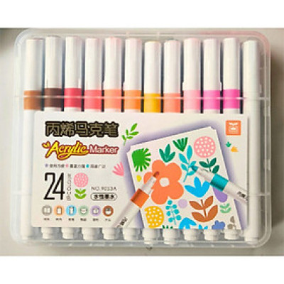 Hộp 24 Bút Dạ Màu Acrylic Marker - 9053A