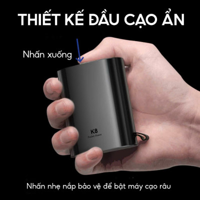 Máy cạo râu mini Enchen K8, chống nước, thiết kế đẹp, sang trọng và nhỏ gọn - Hàng chính hãng