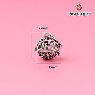 Charm bạc treo họa tiết đựng hạt - Ngọc Quý Gemstones