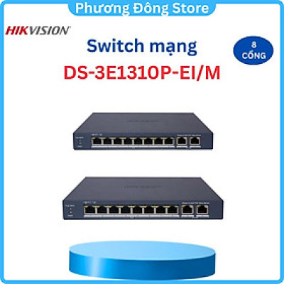 Bộ chia HIKVISION SWITCH POE HIKVISION DS-3E1310P-EI/M Switch quản lý PoE 8 Ports - Hàng chính hãng