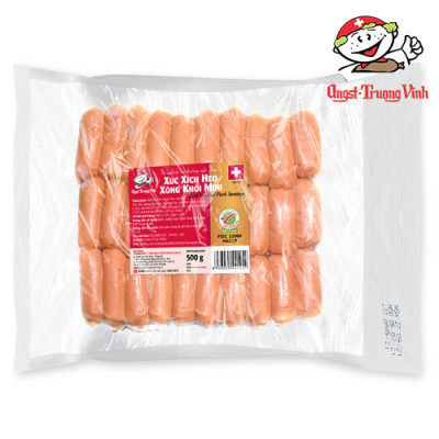 Xúc xích heo xông khói mini 4-6cm 15g/Mini smoked pork sausage500GR/PE