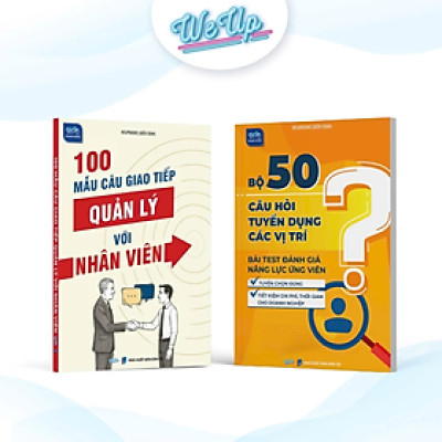 Combo 2 sách: 100 Mẫu câu giao tiếp quản lý với nhân viên và Bộ 50 câu hỏi tuyển dụng ứng viên (Combo/lẻ)