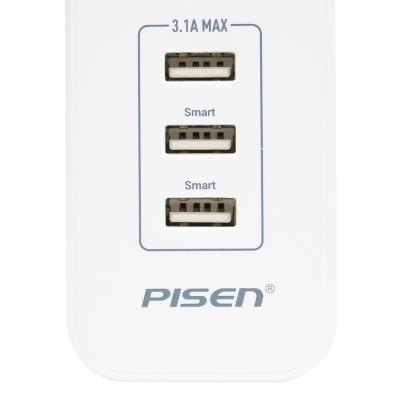 Ổ Cắm Điện Pisen 303-EP (3 x AC, 3 x USB)