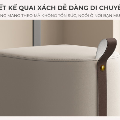 Ghế đôn sofa, ghế bàn trang điểm đệm dày bọc da phong cách hiện đại - GC47