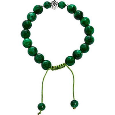 Vòng Đá Cẩm Thạch Sơn Thuỷ Phối Charm Bạc Ngọc Quý Gemstones VT28