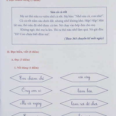 Combo Sách - Đề kiểm tra Tiếng Việt 1 học kì I + II ( Cánh Diều )