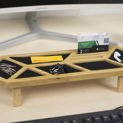 Kệ gỗ để bàn làm việc, khay gỗ đa năng để dồ dùng văn phòng tiện dụng - PG02/PG10/PG11