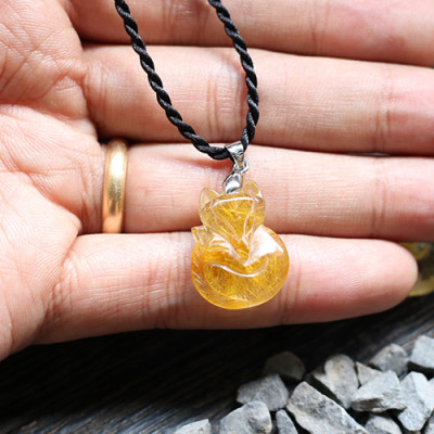 Hồ Ly Thạch Anh Tóc Vàng Ngọc Quý Gemstones