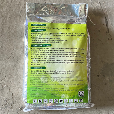 Humic Organic Đạm cá Amino bao 10kg - bung đọt, phì trái, tốt cây, xanh lá