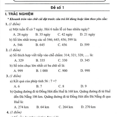 Sách tham khảo_Bộ Đề Kiểm Tra Môn Toán Lớp 3 (Dùng Kèm SGK Kết Nối)_HA	