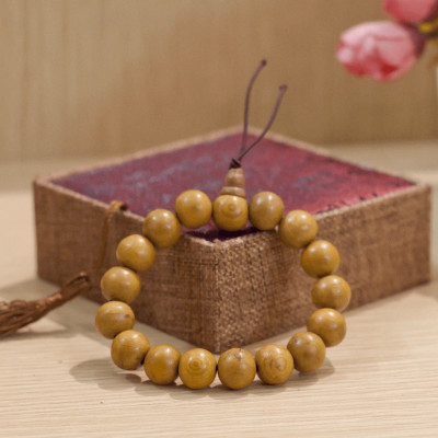 Vòng tay Chuỗi Hạt Gỗ Bách Hồ Lô Màu Vòng Đeo Tay 15 Hạt