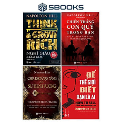 Sách Combo 4 Cuốn : Nghĩ Giàu Làm Giàu + Chiến Thắng Con Quỷ Trong Bạn +Chìa Khóa Vạn Năng Của Sự Thịnh Vượng + Để Thế Giới Biết Bạn Là Ai - SBOOKS