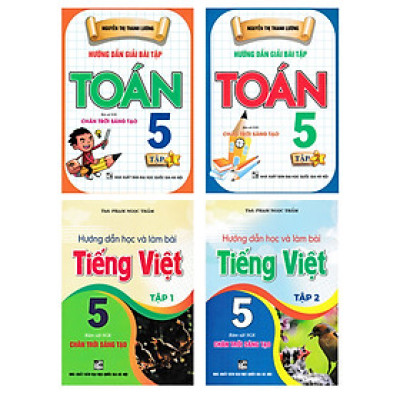 Combo Hướng Dẫn Giải Bài Tập Toán 5 + Hướng Dẫn Học Và Làm Bài Tiếng Việt 5 (Bám Sát SGK Chân Trời Sáng Tạo) (Bộ 4 Cuốn) - HA