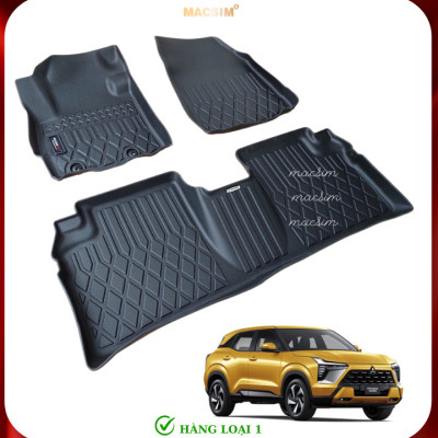 Thảm lót sàn xe ô tô Mitsubishi XFORCE sd Nhãn hiệu Macsim chất liệu nhựa TPE cao cấp màu đen