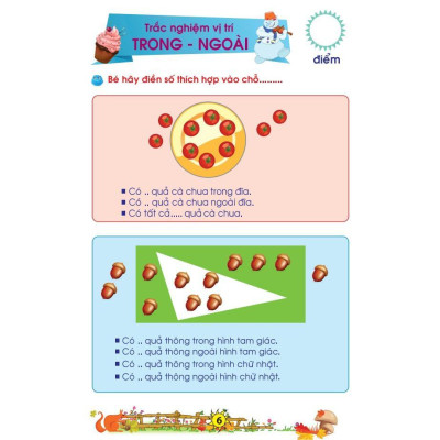 Sách - Bé Chuẩn Bị Vào Lớp 1 - Vở Bé Làm Toán Trắc Nghiệm - Dành Cho Bé Từ 5-6 Tuổi - Minh Thắng