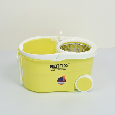 Bộ lau nhà cán Inox 304 Bennix Thái Lan BN-555WA xoay 360 có bánh xe lớn, bảo hành 12 tháng