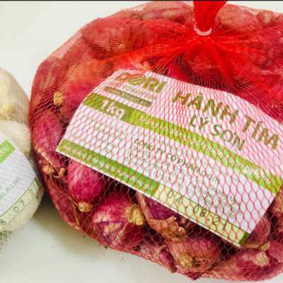 Combo#1 hành tím Lý Sơn 1kg + 1kg tỏi Lý Sơn Dori (Tỏi loại 1) trồng tại đảo Lý Sơn, cam kết xuất xứ Lý Sơn