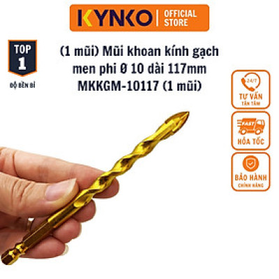 (HỘP 10 MŨI) MŨI KHOAN KÍNH - GẠCH MEN 4 CẠNH, CHÂN LỤC GIÁC KYNKO MKKGM- 10117 CHÍNH HÃNG GIÁ TỐT đường kính phi 10mm