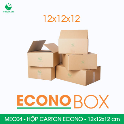 MEC04 - 12x12x12 cm - Combo 100 thùng hộp carton trơn siêu tiết kiệm ECONO