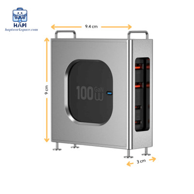 Trạm sạc hàng chính hãng WiWU Warrior 100W Wi-G013: Thiết kế Mag Pro, nhiều cổng sạc 2C2A, sạc nhanh đa thiết bị