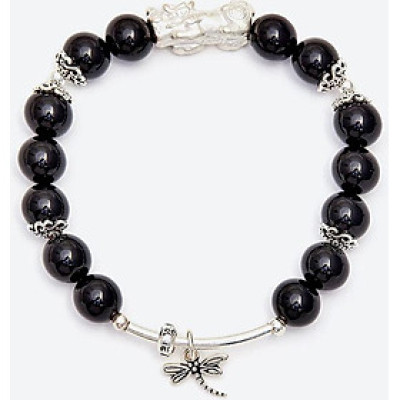 Vòng tay đá thiên thạch phối tỳ hưu bạc Ngọc Quý Gemstones