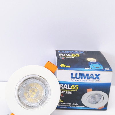 ĐÈN ÂM TRẦN LUMAX#RAL65/W-6LED/6.5K/36D