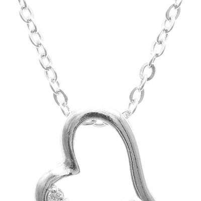 Dây Và Mặt Dây Chuyền Bạc Hiểu Minh DMD324 trái tim bạc ta