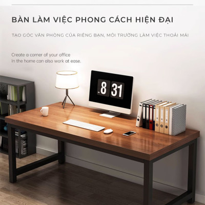 Bàn làm việc văn phòng mặt bàn 30mm gỗ mdf phủ melamin chống xước thương hiệu IGA - GM166
