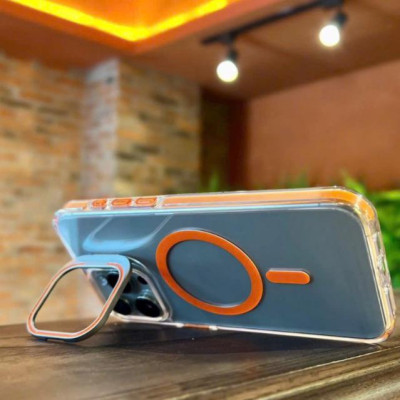 Ốp lưng dành cho iPhone 16 Pro Max , 15 Pro Max trong suốt tích hợp giá đỡ Raigor Inverse Rita Case hỗ trợ sạc không dây , chống sốc , chống ố vàng, bảo vệ camera - Hàng chính hãng