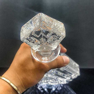 Chai Pha Lê Đựng Rượu 500ML cao cấp cực dày mẫu tam giác – nắp đặc mài nguyên khối - kín khí không cần gioăng – Chai Đựng Rượu Đẹp decor (P1) 