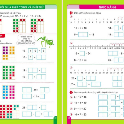 Combo Rèn kĩ năng tính nhanh, tính nhẩm + Rèn kĩ năng Cộng trừ trong phạm vi 100 (không nhớ và có nhớ) - Bí quyết học giỏi toán cho trẻ 6-7 tuổi 