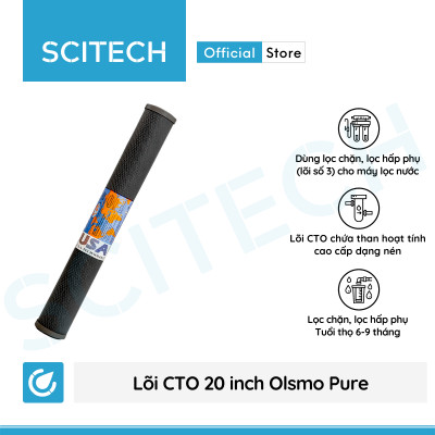 Lõi CTO 20 inch Olsmo Pure by Scitech - Lõi số 3 máy lọc nước RO, bộ lọc thô - Hàng chính hãng