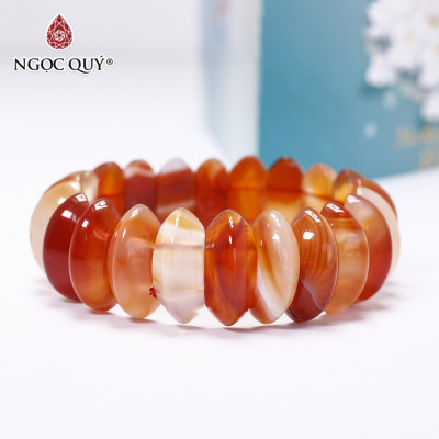 Vòng mã não đỏ nanh hổ mệnh hỏa thổ - Ngọc Qúy Gemstones