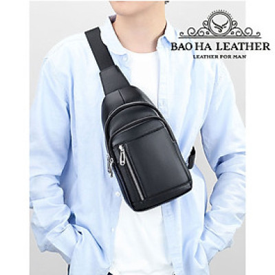 Túi đeo trước ngực, túi đeo vai da bò thật 9104 Túi đeo chéo vai