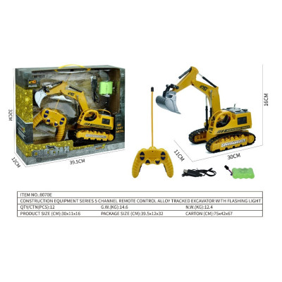 Đồ chơi mô hình máy xúc bánh xích điều khiển từ xa, xe đồ chơi điều khiển cho bé 8070E - 678