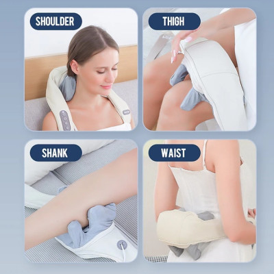 Máy Massage Cổ Vai Gáy Cao Cấp, Máy Mát Xa Đa Năng Mô Phỏng Xoa Bóp Giảm Đau Nhức Thư Giãn Hiệu Quả Hơn Súng Massage