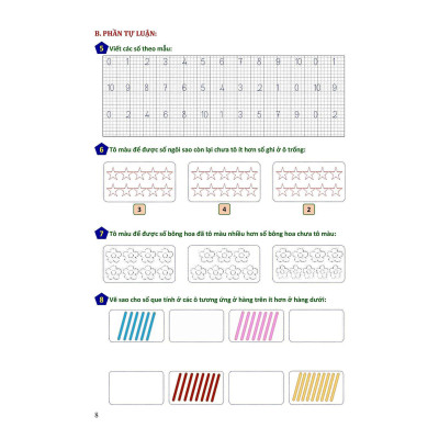 Sách Màu - Phiếu Bài Tập Cuối Tuần Toán Lớp 1 - Biên Soạn Theo Chương Trình Mới - Khang Việt Book