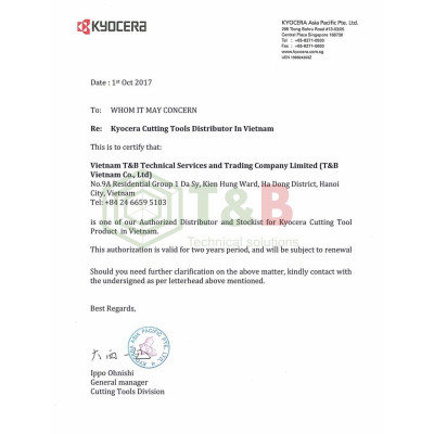 Mảnh dao phay MFH Kyocera Model LOMU150504ER-GM PR1525